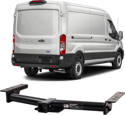 Class 3 Trailer Hitch with 2-Inch Receiver, Fits 2015–2025 Ford Transit-150/250, 2015–2024 Transit-350, 2022–2024 E-Transit, Bolt-On, Heavy Duty Carbon Steel, 6,000 lbs GTW in Saudi Arabia