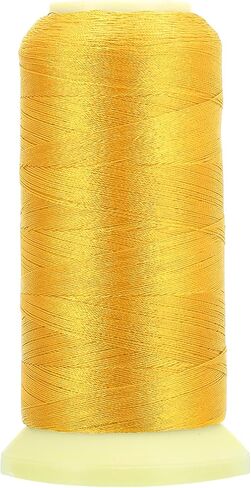 PATIKIL Bonded Thread, 0.2 mm 1094 Yards Polyester Sewing Cord for Weave Bracelets Pendant Ropes Macrame Bookbinding DIY Craft, Yellow in Kuwait
