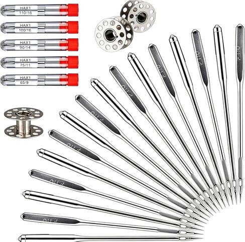96Pcs Sewing Thread Kit with 50Pcs Sewing Machine Needles Set 48 Colors 400Yds Polyester Thread with Prewound Bobbins, Universal Needles Sizes 65/9-110/18, Sewing Supplies Bundle for Hand Machine in Kuwait