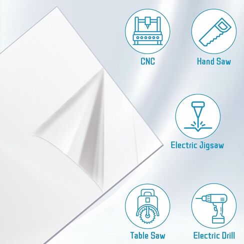 80PCS Clear Acrylic Sheets 5 x 7 Inch Acrylic Board 1 mm Thick Acrylic Panel Sheets for Crafts, Picture Frame, Projects Display & DIY in Kuwait