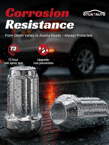 صواميل عروة OTUAYAUTO 1/2-20 - 23 قطعة من صواميل عروة الكروم 1/2-20 مع مفتاح مقبس، مقعد مخروطي، سداسي 17 مم، بديل لسيارات جيب ليبرتي، جراند شيروكي، رانجلر، عجلات ما بعد البيع كومانتش in Kuwait