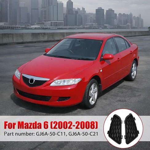 Fog Light Lamp Grille Cover Fit for Mazda 6 2002 2003 2004 2005 2006 2007 2008 - Right & Left Front Bumper Lower Replacement Parts for GJ6A-50-C21 GJ6A-50-C11 in Saudi Arabia