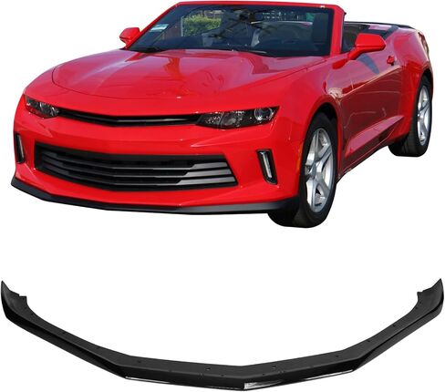 IKON MOTORSPORTS Front Bumper Lip, Compatible with 2016-2018 Chevrolet Camaro LT, OE Factory Style Gloss Black ABS Plastic Air Dam Chin Spoiler Protector Splitter 1PC in Kuwait