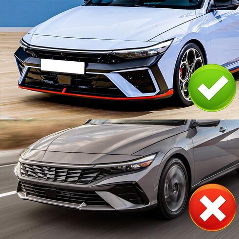 W-POWER، الشفة الأمامية مناسبة للتوافق مع 2024-2026 Hyundai Elantra N أو N-Line Bumper، المصد الأمامي للشفاه Spoiler Air Chin Body Kit Splitter ABS، 2025، مطلي باللون الأسود اللامع in Kuwait