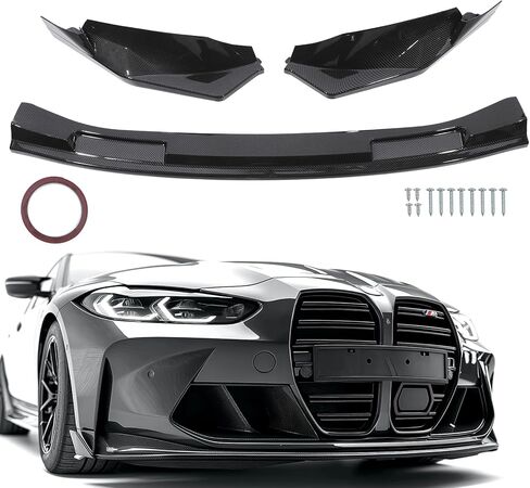 الجبهة كابح مصد بشفة الفاصل طقم الجسم ABS صالح لسيارات BMW G80 M3 G82 G83 M4 2021 2022 2023 2024 2025 V نمط ألياف الكربون نظرة in Kuwait