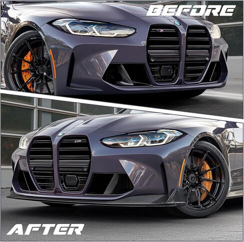 الجبهة كابح مصد بشفة الفاصل طقم الجسم ABS صالح لسيارات BMW G80 M3 G82 G83 M4 2021 2022 2023 2024 2025 V نمط ألياف الكربون نظرة in Kuwait