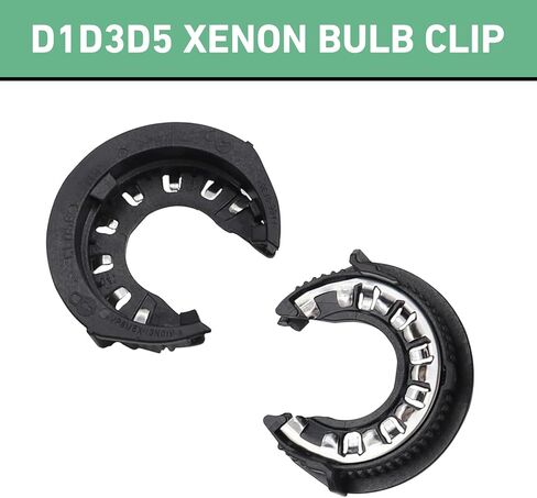 2 PCS Car Bulb Holder Retainer Clip Rings, D1S D3S Bulb Anti-vibration Adapter Lock Ring, Replacement OEM# VP8M5X13N019A, Compatible with Chevy GMC Dodge Jaguar Evoque Tesla (Black) in Saudi Arabia