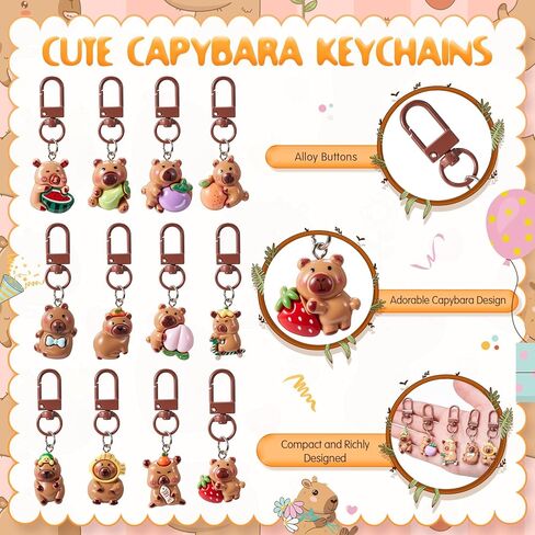 Nosiny 158 Pcs Capybara Party Favors Animal Birthday Stationery Set, Capybara Pencil Ruler Eraser Pencil Sharpener Keychain Notebook Sticky Note Brooch Stickers for Back to School Goody Bags in Kuwait