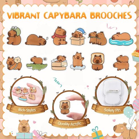 Nosiny 158 Pcs Capybara Party Favors Animal Birthday Stationery Set, Capybara Pencil Ruler Eraser Pencil Sharpener Keychain Notebook Sticky Note Brooch Stickers for Back to School Goody Bags in Kuwait