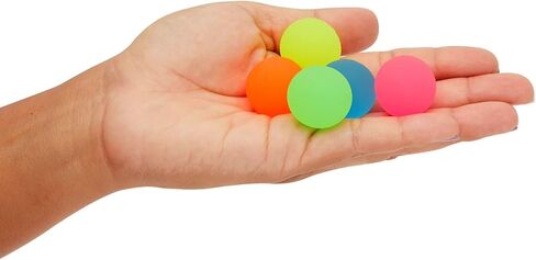 Juvale Bouncy Balls for Kids - Bulk Neon Rubber Bouncy Balls for Party Favors & Prizes - 100 Pack, 1 in (25mm) Multicolor in Kuwait