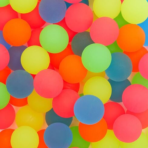 Juvale Bouncy Balls for Kids - Bulk Neon Rubber Bouncy Balls for Party Favors & Prizes - 100 Pack, 1 in (25mm) Multicolor in Kuwait