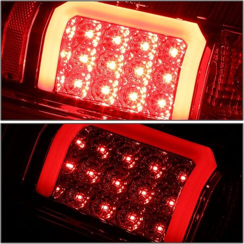 Auto Dynasty [C-Tube Light Bar 12-LED مصباح فرامل خلفي متوافق مع Chevy Silverado 1500 2500HD 3500HD 2007-2013، جانب السائق والراكب، غطاء من الكروم، عدسة شفافة in Kuwait