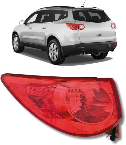 مجموعة مصابيح الذيل لسيارة 2009 2010 2011 2012 Chevy Traverse - جانب السائق - تتضمن غطاء العدسة، والإسكان، والمصباح - استبدال غطاء الضوء الخلفي لـ 15912687 in Kuwait