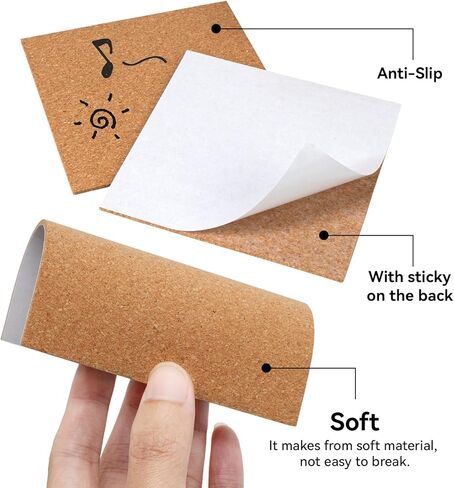 20 Pack Self Adhesive Cork Sheets 4x4 Inch, 2mm Thick Peel and Stick Cork Squares for DIY Coasters and Tile Backing in Saudi Arabia
