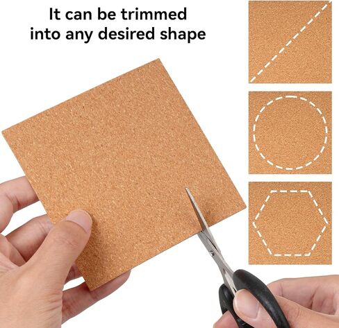 20 Pack Self Adhesive Cork Sheets 4x4 Inch, 2mm Thick Peel and Stick Cork Squares for DIY Coasters and Tile Backing in Saudi Arabia