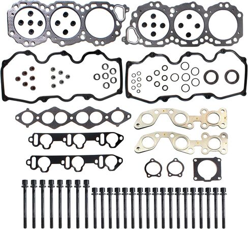 مجموعة حشية رأس CNS مع مسامير رأس متوافقة مع 96-04 إنفينيتي/نيسان 3.3 لتر (3275cc) SOHC V6 (12 صمام) VG33E in Saudi Arabia