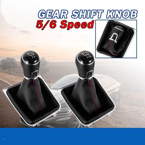 Replacement for VW for Golf 7 Mk7 GTI GTD 2013-2018 Manual Car Accessories 5/6 Speed Interior Gear Shift Knob Lever Dust Boot Cover Gear Stick Cover Head(6 Speed)(6 Speed) in Kuwait