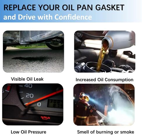 Oil Pan Gasket and Rear Main Seal Set, BS40640 OS30693R 12612350, Compatible with GM Chevy GMC Buick Silverado 2500 V8 5.3L 5.7L 6.0L LS1 LS2 LS3 LM7 LQ4 in Saudi Arabia