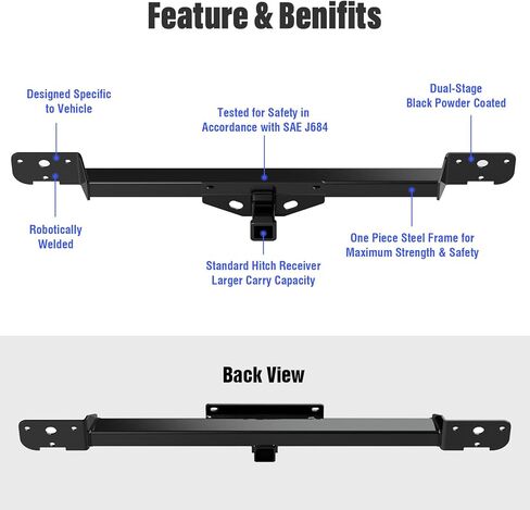 APS Rear Trailer Hitch, 2 inch Towing Hitch Receiver Class 3 Hitch Cover Included Compatible with Ram ProMaster 1500 2500 3500 2014-2026 in Kuwait