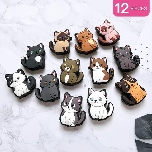 Sea Animals Cat Cheer Butterfly Flowers School Focal Beads for Pens, Silicone Focal Beads Bulk for Bead Pens Keychain Bracelet Jewelry Making for Adults (Cat) in Saudi Arabia
