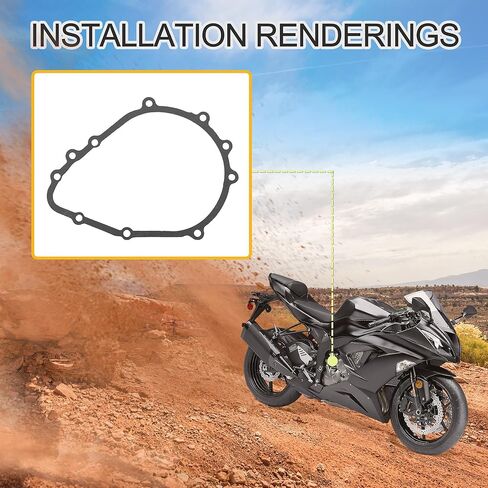 GOOFIT Stator Generator Crankcase Cover Gasket Replacement for ZX6R ZX-6R ZX636 05-06 in Kuwait