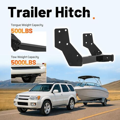 Class 3 Trailer Tow Hitch 2" Receiver Compatible with 1996-2004 Nissan Pathfinder 1997-2003 Infiniti QX4 in Saudi Arabia
