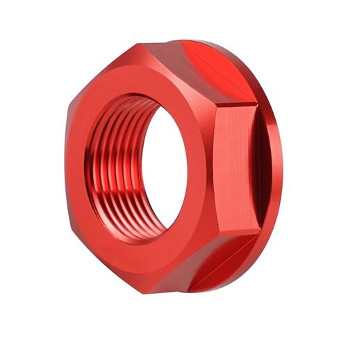 NICECNC الأحمر المحور الخلفي رمح قفل الجوز حافة M22xP1.5 CNC الخام الألومنيوم متوافق مع هوندا CR125R 2000-2007، CR250R 2000-2007، CRF250R 2004-2021، CRF450R 2002-2021، CRF250RX 2019-202، انظر الإعداد in Kuwait