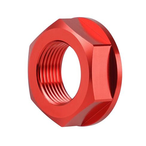 NICECNC الأحمر المحور الخلفي رمح قفل الجوز حافة M22xP1.5 CNC الخام الألومنيوم متوافق مع هوندا CR125R 2000-2007، CR250R 2000-2007، CRF250R 2004-2021، CRF450R 2002-2021، CRF250RX 2019-202، انظر الإعداد in Kuwait