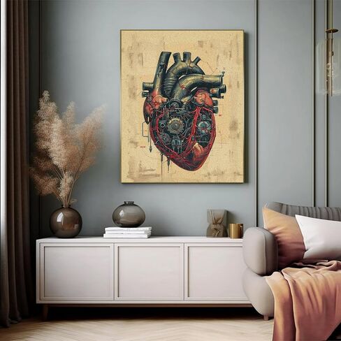 AUKVLZS Mechanic Engine Heart Steampunk Paint by Numbers Kit DIY Paint by Numbers Artwork Adults Beginners 40x50cm in Kuwait