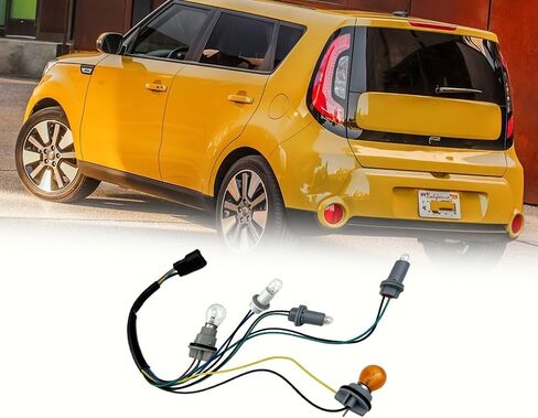 92450-B2000 Tail Light Lamp Wiring Harness Socket Holder & Bulbs | Fit for Kia Soul 2014-2019 | 5-Wire Design | Halogen Bulb Set Included | Left/Right Side Compatible | 92450B2000 in Saudi Arabia