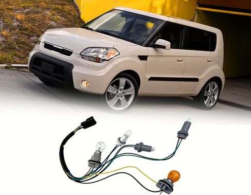 92450-B2000 Tail Light Lamp Wiring Harness Socket Holder & Bulbs | Fit for Kia Soul 2014-2019 | 5-Wire Design | Halogen Bulb Set Included | Left/Right Side Compatible | 92450B2000 in Saudi Arabia