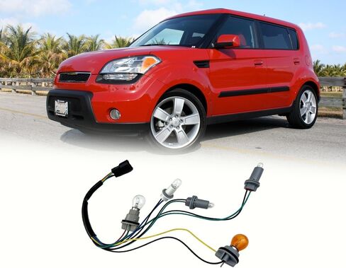 92450-B2000 Tail Light Lamp Wiring Harness Socket Holder & Bulbs | Fit for Kia Soul 2014-2019 | 5-Wire Design | Halogen Bulb Set Included | Left/Right Side Compatible | 92450B2000 in Saudi Arabia