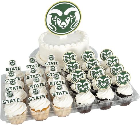 Desert Cactus Colorado State University Cupcake Topper and Cake Toppers Set - CSU Rams 25 Pcs Food Party Supplies, Decorations, Graduation and Game Day in Kuwait