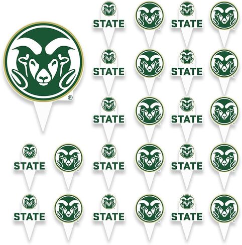 Desert Cactus Colorado State University Cupcake Topper and Cake Toppers Set - CSU Rams 25 Pcs Food Party Supplies, Decorations, Graduation and Game Day in Kuwait