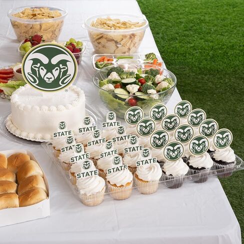 Desert Cactus Colorado State University Cupcake Topper and Cake Toppers Set - CSU Rams 25 Pcs Food Party Supplies, Decorations, Graduation and Game Day in Kuwait