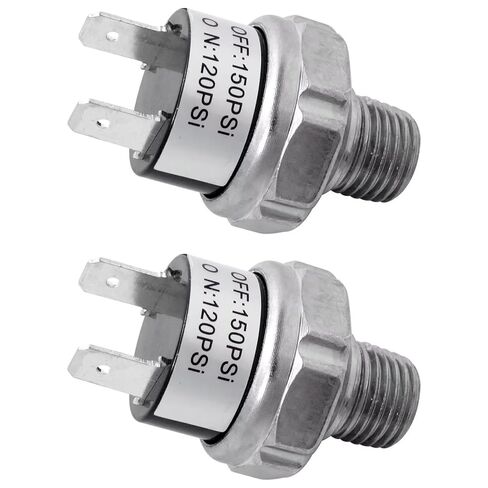 مفتاح ضغط الهواء الجديد 120-150 رطل لكل بوصة مربعة مفتاح الضغط 1/4 "-18 NPT 24 فولت 12 فولت مفتاح الضغط ضاغط الهواء مفتاح الضغط 120 رطل لكل بوصة مربعة جهاز التحكم بالضغط 150 رطل لكل بوصة مربعة مفتاح الضغط العالي in Kuwait