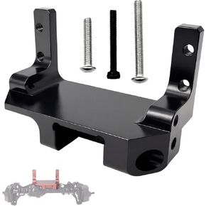 SCX10 III Servo on Axle Mount, AR45P Portal Axle 4-Link Suspension Servo Mount for 1/10 RC Crawler (Black/Silver) (Black) in Saudi Arabia