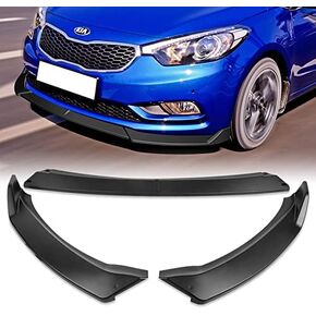3PCS Front Bumper Lip Kit fit for compatible with 2014-2016 Kia Forte EX LX SX, STP-Style Splitter Trim Protection Spoiler, Air-Dam-Chin-Diffuser (Unpainted Matt Black) in Saudi Arabia