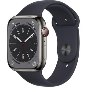 Apple Watch Series 8 (GPS + Cellular, 41mm) Silver Stainless Steel Case with White Sport Band, M/L (Renewed Premium) in Saudi Arabia
