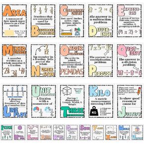 Eaasty 26 Pcs Composition Notebook Math Posters for Elementary School Retro Groovy Classroom Decor Math Alphabet Bulletin Board Classroom Decor for Elementary Teacher Must Haves(Composition Book) in Saudi Arabia