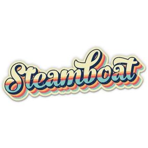 Squiddy Steamboat Colorado Retro Ski Style - ملصق فينيل للسيارة والكمبيوتر المحمول والكمبيوتر المحمول (عرض 5 بوصات) in Kuwait