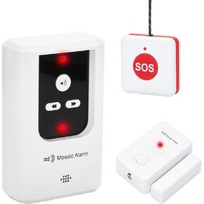 Rechargeable Caregiver Pager Waterproof Elderly SOS Call Panic Button (Ultra-lightweight 0.5 oz) Portable Cordless Seniors Emergency Bed Alarm. Ultra-long Standby Time Nurse Alert. 1/2 Mile Long Range in Saudi Arabia