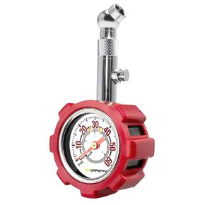 ATsafepro Tire Pressure Gauge, 5-60 PSI, ANSI B40.1 Certified, Extended 360° Swivel Head, Hold & Bleed Button, Dual Guard,Tire Gauges Fit for Cars and Motorcycles - Compact & Battery-Free in Saudi Arabia