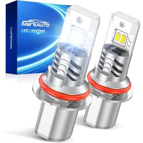 مصابيح إضاءة LED Marsauto 9004، 70,000LM 1200% سطوع فائق 6500K أبيض، لا يتطلب محول، مضاد للوميض غير قطبي، حجم صغير 1:1، Plug-N-Play، حزمة من 2 in Kuwait