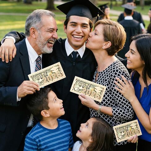4 Pieces Black Class of 2026 Graduation Money Holder, Elegant Wooden Cash Gift Box for Graduates, Ideal College High School Graduation Gift in Saudi Arabia
