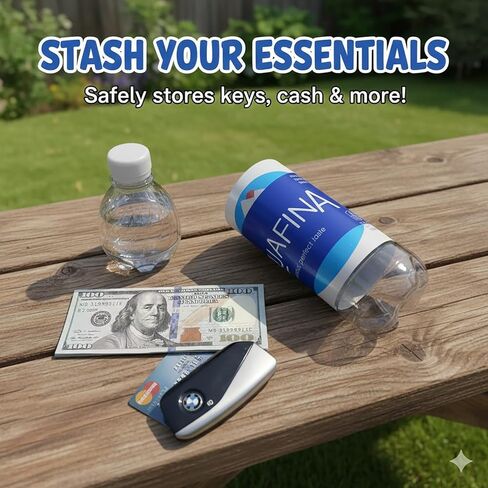 Aquafina Water Bottle Diversion Safe with Hidden Compartment In The Middle - Secret Stash Cup for Cash, Key Cards, Travel & Beach in Saudi Arabia