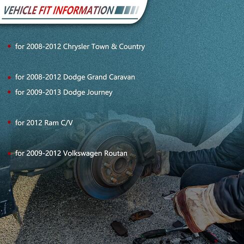 D1273 D1326 وسادات الفرامل الأمامية والخلفية من السيراميك لـ 2008-2012 Chrysler Town & Country، لـ 2008-2012 Dodge Grand Caravan، لـ 2009-2013 Dodge Journey، لـ 2012 Ram C/V، لـ 2009-2012 Volkswagen Routan in Kuwait