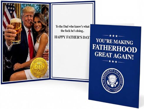 Talking Father’s Day Card with Sound, Funny Patriotic Audio Greeting Card for Dad Husband Grandpa, 35-Second Voice Message, 5x7 Best Dad Gift from Son Daughter Wife in Kuwait