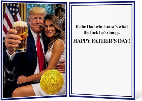 Talking Father’s Day Card with Sound, Funny Patriotic Audio Greeting Card for Dad Husband Grandpa, 35-Second Voice Message, 5x7 Best Dad Gift from Son Daughter Wife in Kuwait