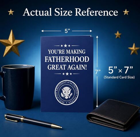 Talking Father’s Day Card with Sound, Funny Patriotic Audio Greeting Card for Dad Husband Grandpa, 35-Second Voice Message, 5x7 Best Dad Gift from Son Daughter Wife in Kuwait